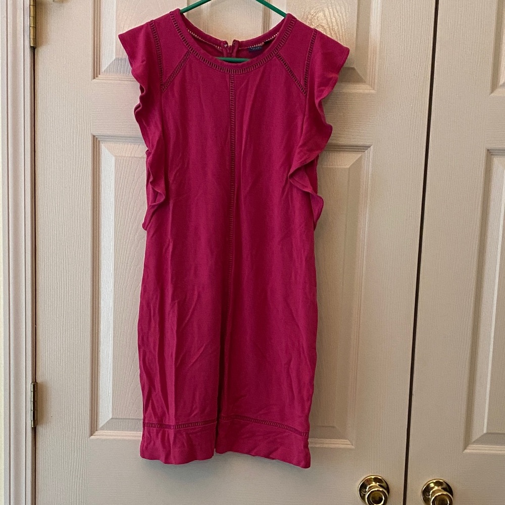 Kaari Blue Pink Ruffle Dress